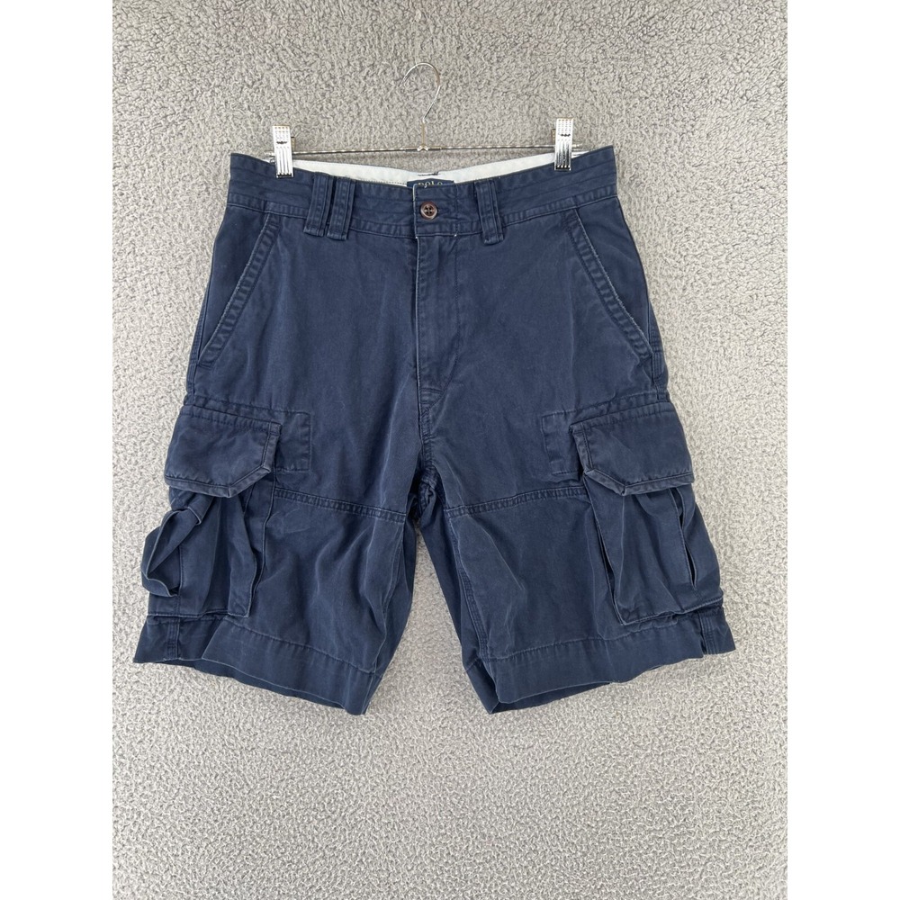 Polo Ralph Lauren Men's Blue Cargo Shorts 90's Dad‎ Waist: 30" Inseam: 10"